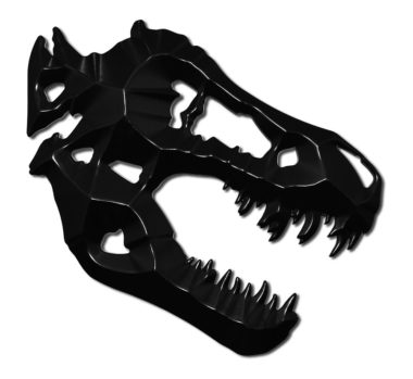 Black T Rex Metal Auto Emblem image