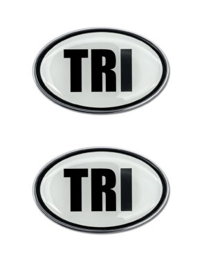 Triathlon Black and White Chrome Emblem Minis image