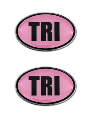 Triathlon Pink Chrome Emblem Minis