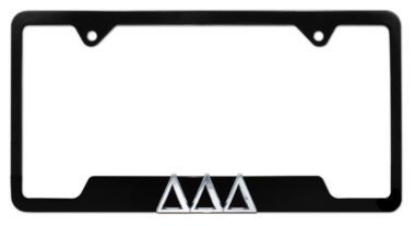 Tri Delt Black Open License Plate Frame image