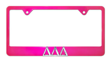 Tri Delt Pink License Plate Frame image