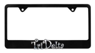 Tri Delta Black License Plate Frame image
