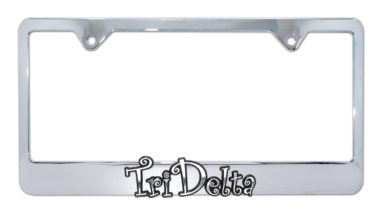Tri Delta Chrome License Plate Frame image