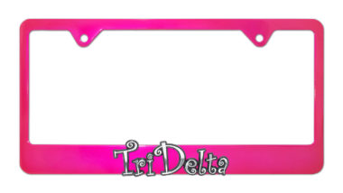 Tri Delta Pink License Plate Frame image