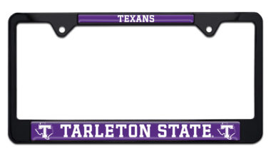 Tarleton State Texans Black License Plate Frame