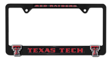 Texas Tech Red Raiders Black 3D License Plate Frame