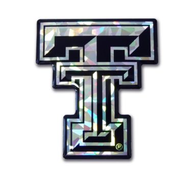 Texas Tech Silver 3D Reflective Decal