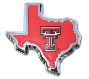 Texas Tech State Shape Chrome Emblem image