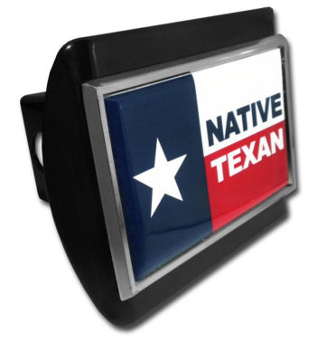 Native Texan Flag Black Hitch Cover