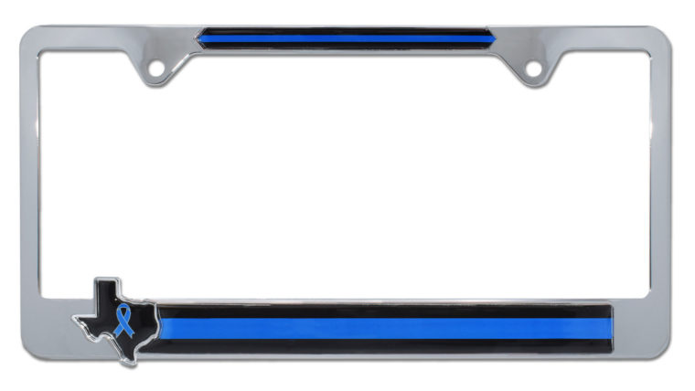 Fire Police License Plate Frame – Heavy Duty Car Plate Frames, Chrome Finish, Model 913