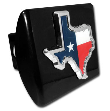 State of Texas Flag Emblem on Black Hitch Cover image