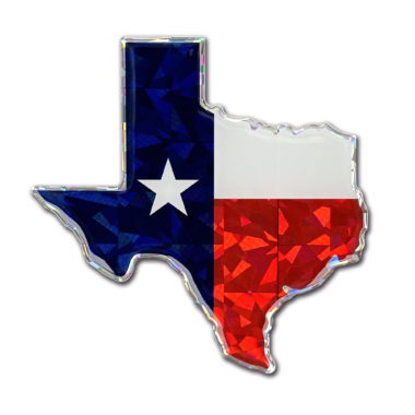 State of Texas Flag 3D Reflective Decal