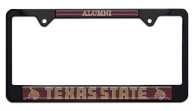 Texas State Alumni Black License Plate Frame image