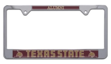 Texas State Alumni Chrome License Plate Frame
