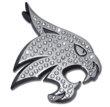 Texas State University Bobcat Crystal Chrome Emblem