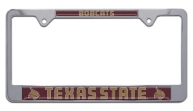 Texas State Bobcats Chrome License Plate Frame