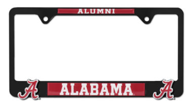 Alabama Alumni Black 3D License Plate Frame