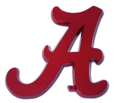 Alabama A Red Powder-Coated Emblem image