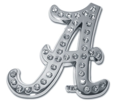 Alabama A Crystal Chrome Emblem