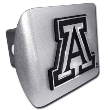 Arizona A Emblem on Brushed Hitch Cover