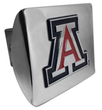 Arizona Emblem (w/ Color) on Chrome Hitch Cover