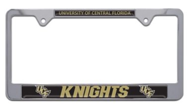 UCF Knights Chrome License Plate Frame