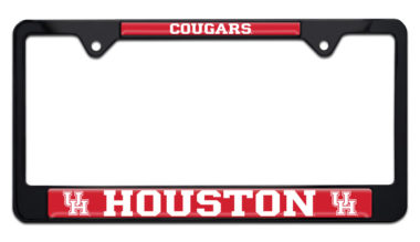 University of Houston Cougars Black License Plate Frame
