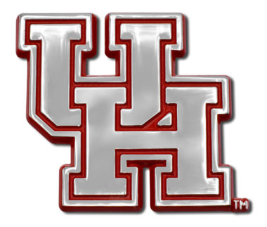 University of Houston Red Chrome Emblem