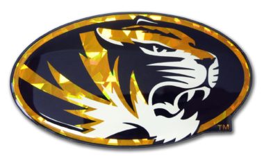 Mizzou Tigers Gold 3D Reflective Decal