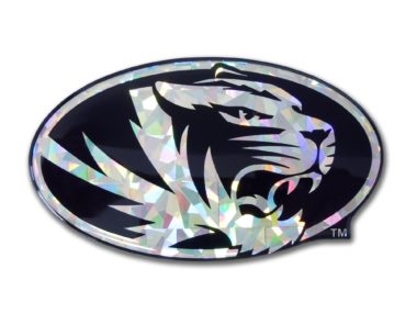 Mizzou Tiger Silver 3D Reflective Decal