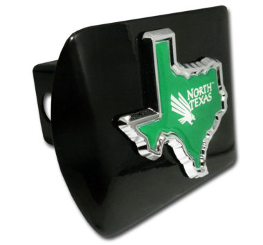 University of North Texas State Shape Black Hitch Cover