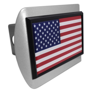 USA Flag Brushed Hitch Cover image