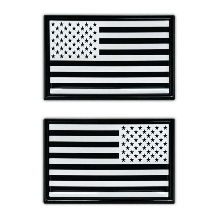 American Flag Black Emblem 2-Pack