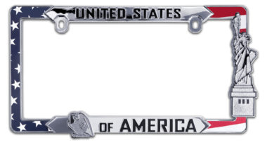 USA Flag License Plate Frame image