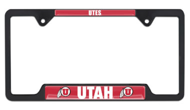Utah Utes Black License Plate Frame
