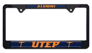 UTEP Alumni Black License Plate Frame image