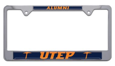 UTEP Alumni Chrome License Plate Frame image