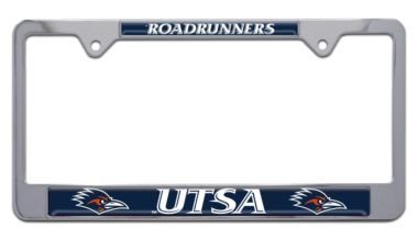 UTSA Roadrunners Chrome License Plate Frame