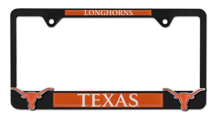 Texas Longhorns Black 3D License Plate Frame