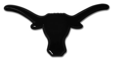 University of Texas Longhorn Black Powder-Coated Emblem