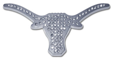 University of Texas Longhorn Crystal Chrome Emblem
