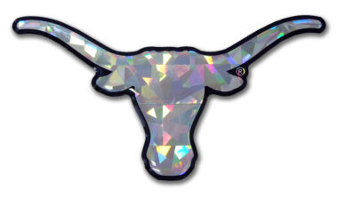 University of Texas Longhorn Silver 3D Reflective Decal