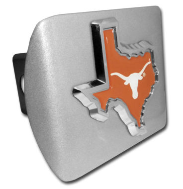 University of Texas State Shape Color Brushed Hitch Cover image