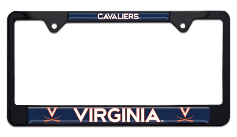 Virginia Cavaliers Black License Plate Frame