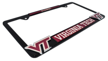 Virgina Tech Alumni Black 3D License Plate Frame