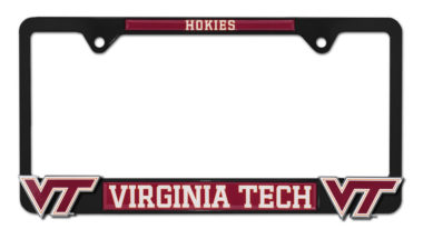 Virgina Tech Hokies Black 3D License Plate Frame
