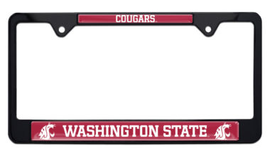 Washington State Cougars Black License Plate Frame