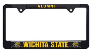 Wichita State Alumni Black License Plate Frame image