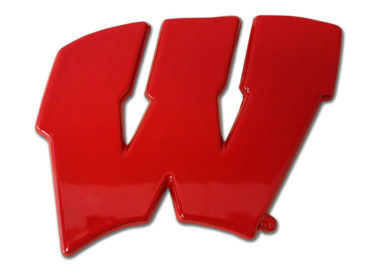Wisconsin Red Powder-Coated Emblem image
