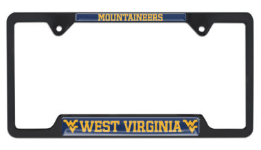 West Virginia University Mountaineers Black License Plate Frame image
